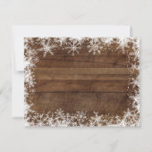 Winter Rustic Woodland - Hartelijk dank Bedankkaart (Achterkant)