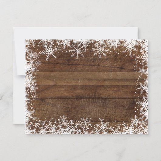 Winter Rustic Woodland - Hartelijk dank Bedankkaart (Achterkant)