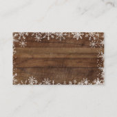 Winter Rustic Woodland - Luier Raffle Kaart (Achterkant)