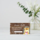 Winter Rustic Woodland - Luier Raffle Kaart (Staand voorkant)