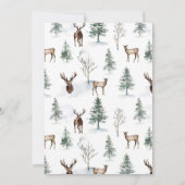 Winter Rustic Woodland - Uitnodiging voor Kerstmis (Achterkant)