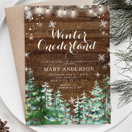 Winter Rustiek hout Sneeuwvlokken Onederland Verja Kaart