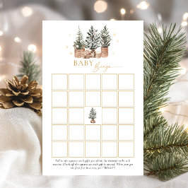 Winter Rustieke Baby Bingo Baby shower Spel