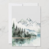Winter rustieke berg bruiloft uitnodiging (Achterkant)