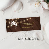 Winter Rustieke Bloemen Bruiloft Website RSVP Invo Mini Visitekaartje