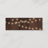 Winter Rustieke Bloemen Bruiloft Website RSVP Invo Mini Visitekaartje (Achterkant)