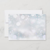 Winter Rustieke Bloemen Elegante Huwelijk RSVP Kaartje (Achterkant)