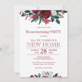 Winter rustieke bloemen housewarming kerstfeest kaart (Voorkant)