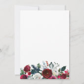 Winter rustieke bloemen housewarming kerstfeest kaart (Achterkant)