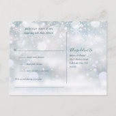 Winter rustieke Bloemen Song Aanvraag RSVP-kaart Uitnodiging Briefkaart (Achterkant)
