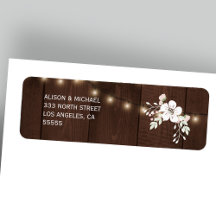 Winter rustieke bloemenbruiloft | RSVP-retouradres