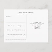 Winter rustieke bos meer bruiloft RSVP briefkaart (Achterkant)
