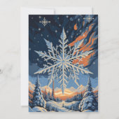 Winter rustieke dennenbomen botanische bruiloft ui kaart (Achterkant)