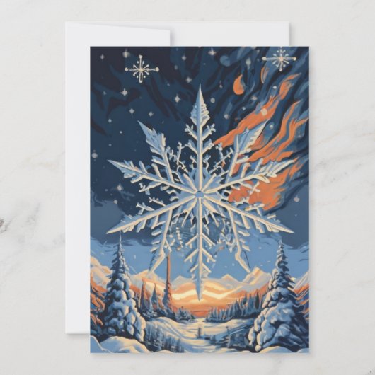 Winter rustieke dennenbomen botanische bruiloft ui kaart (Achterkant)