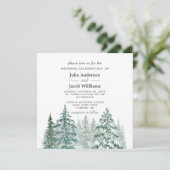 Winter Rustieke Dennenbomen Lantaarn Botanische Br Kaart (Staand voorkant)