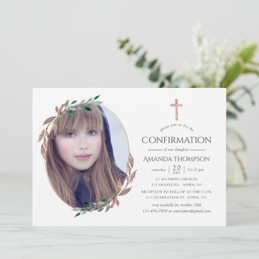 Winter rustieke groen bevestiging kaart (Staand voorkant)