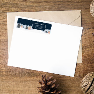 Winter rustieke kerst etiket
