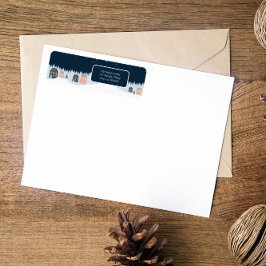 Winter rustieke kerst etiket