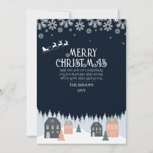 Winter rustieke kerst feestdagenkaart (Voorkant)