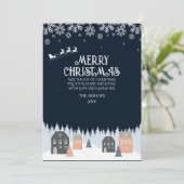 Winter rustieke kerst feestdagenkaart (Staand voorkant)
