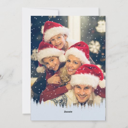 Winter rustieke kerst feestdagenkaart (Achterkant)