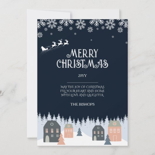 Winter Rustieke Kerst Kaart (Voorkant)