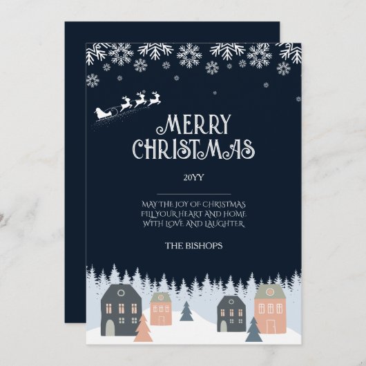 Winter Rustieke Kerst Kaart (Voorkant / Achterkant)