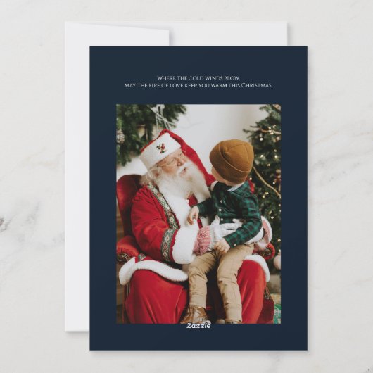 Winter Rustieke Kerst Kaart (Achterkant)