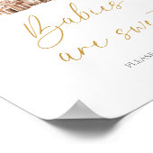 Winter Rustieke kerstbomen Baby's zijn zoet Poster (Hoek)