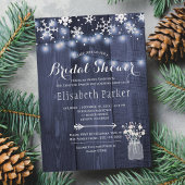 Winter rustieke string lichten sneeuw vrijgezellen kaart