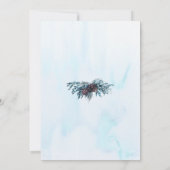 Winter rustieke Waterverf dennenboom bos bruiloft Save The Date (Achterkant)