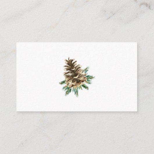 Winter Rustisch Baby shower Diaper Raffle Kaarten (Achterkant)