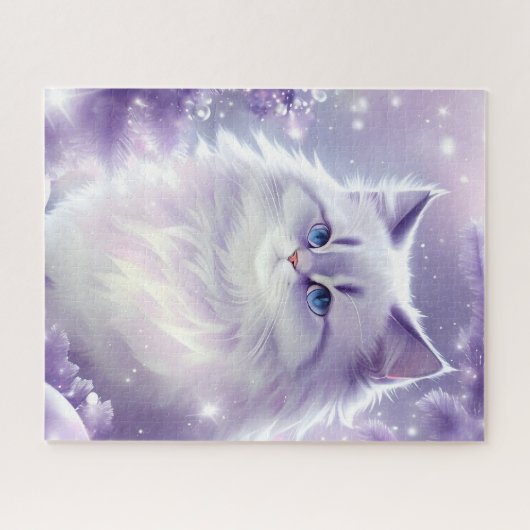 Winter’s Magical Feline Fantasy Legpuzzel (Horizontaal)