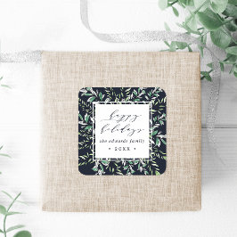 Winter Sage | Aangepaste feestdag Vierkante Sticker