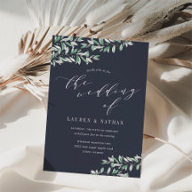 Winter Sage bruiloft uitnodiging