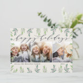 Winter Sage | Holiday Foto Collage Kaart (Staand voorkant)