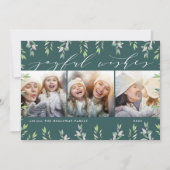 Winter Sage | Holiday Foto Collage Kaart (Voorkant)