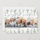 Winter Sage | Holiday Foto Collage Kaart (Voorkant)