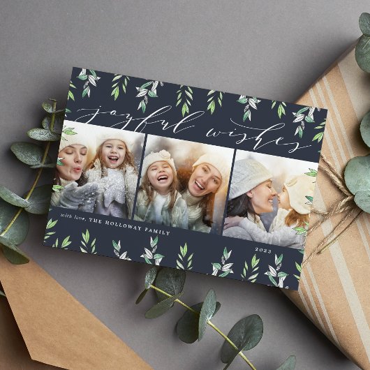 Winter Sage | Holiday Foto Collage Kaart