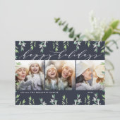Winter Sage | Holiday Foto Collage Kaart (Staand voorkant)