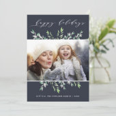 Winter Sage | Prettige feestdagen Fotokaart Feestdagenkaart (Staand voorkant)