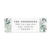 Winter Sage | Terugkeeradres feestdag Etiket (Voorkant)