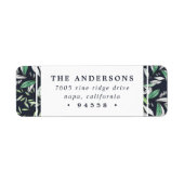 Winter Sage | Terugkeeradres feestdag Etiket (Voorkant)