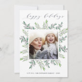 Winter Sage | Vakantieknopkaart Feestdagenkaart (Voorkant)