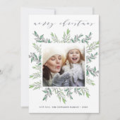 Winter Sage | Vroege kerstfeestdag-fotokaart Feestdagenkaart (Voorkant)