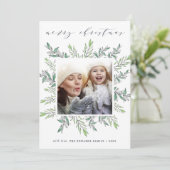 Winter Sage | Vroege kerstfeestdag-fotokaart Feestdagenkaart (Staand voorkant)