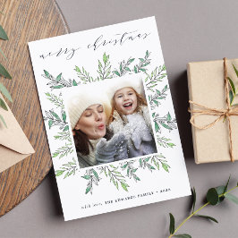 Winter Sage | Vroege kerstfeestdag-fotokaart Feestdagenkaart