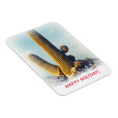 Winter Saguaro Scene Holiday Magneet (Rechterzijde)