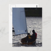 Winter Sailboot Race Briefkaart (Voorkant / Achterkant)