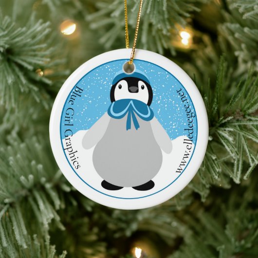 Winter Sailor Penguin Keramisch Ornament (Boom)
